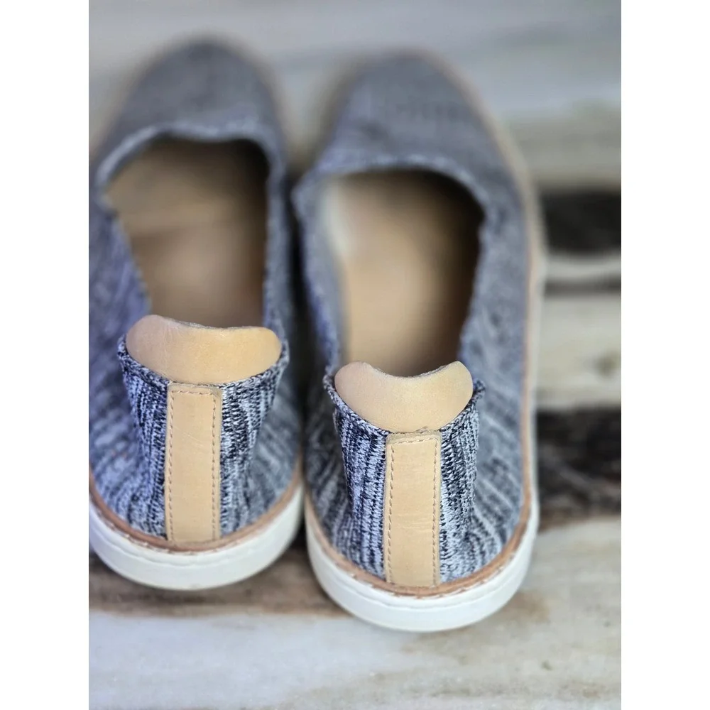UGG‎ Sammy Chevron Knit Slip On Sneakers Grey White Marl 8.5